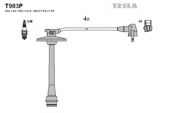 Провода зажигания (Tesla) TESLA T983P
