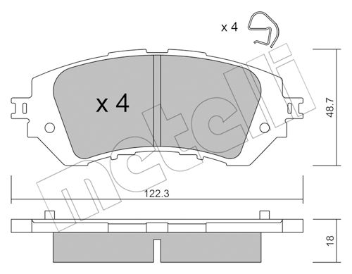 К-т дисков тормоз колодок METELLI 2212190