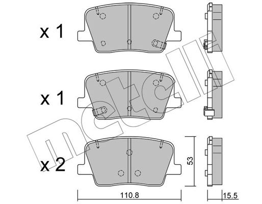 К-т дисков тормоз колодок METELLI 2212320