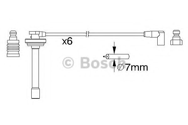 0 986 357 167_к-кт проводов Isuzu Trooper 32 91 Honda Passport 32 94 BOSCH 0986357167