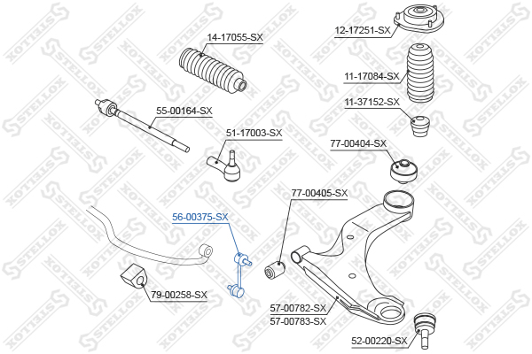 Стойка стабилизатора STELLOX 5600375SX