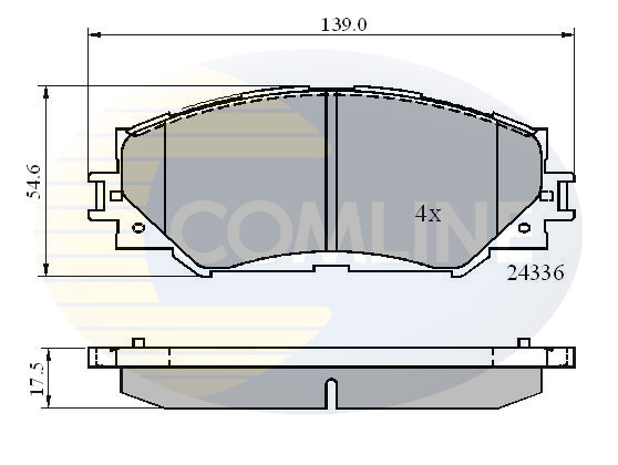 Комплект дисковых тормозных колодок COMLINE CBP01515