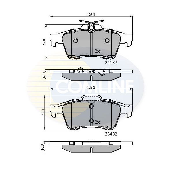 ТОРМОЗНЫЕ КОЛОДКИ ЗАД CITROEN C5/OPEL VECTRA C 02 COMLINE CBP01599