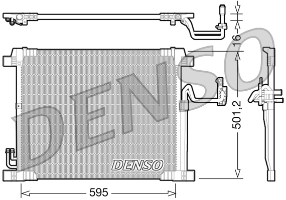 РАДИАТОР КОНДИЦИОНЕРА DENSO DCN46012