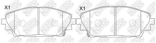 Тормозные колодки MAZDA 3 15 2019- / 25 2018- PN5821 NIBK PN5821