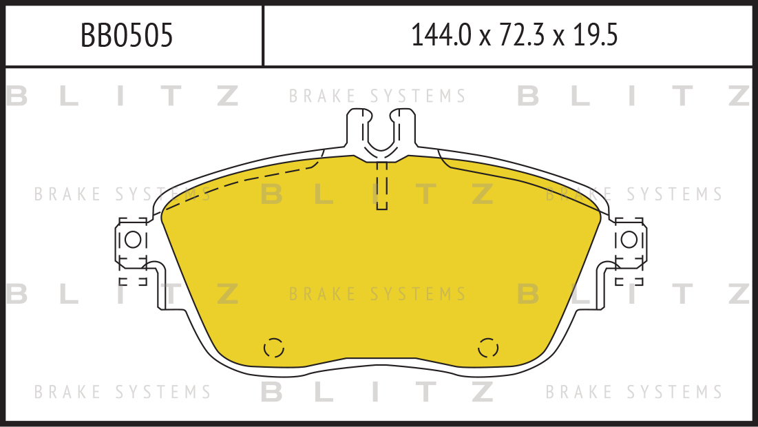 Колодки тормозные дисковые передние BLITZ BB0505