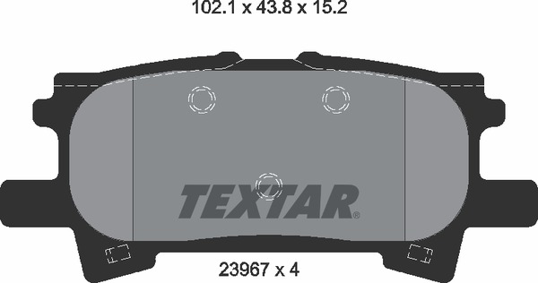 Комплект дисковых тормозных колодок TEXTAR 2396701
