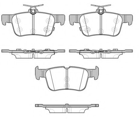 1551 12_колодки дисковые задние Ford Mondeo V 16/20/20TDCI 13 REMSA 155112