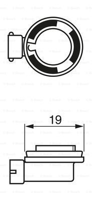 Лампа галогеновая головного света H11 PGJ19-2 Pure light 12V 55W Блис BOSCH 1987301339