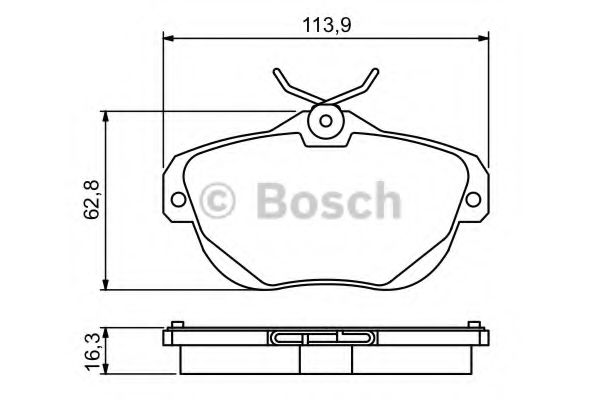 Комплект тормозных колодок дисковый тормоз BOSCH 0986494243