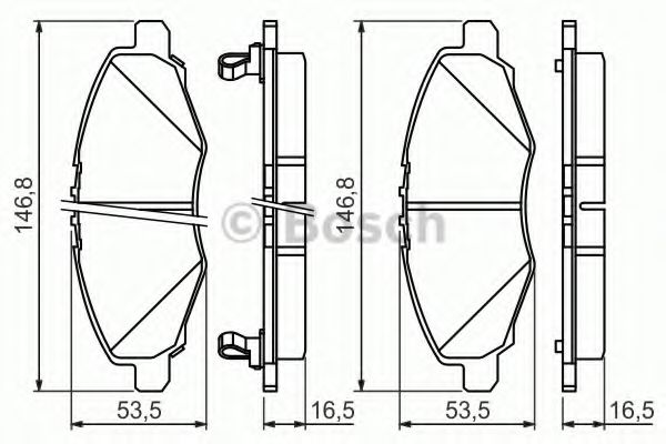 Колодки тормозные дисковые | перед | BOSCH 0986494326