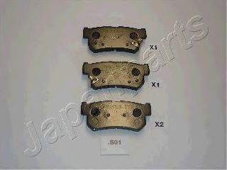 Колодки тормзадн JAPANPARTS PPS01AF