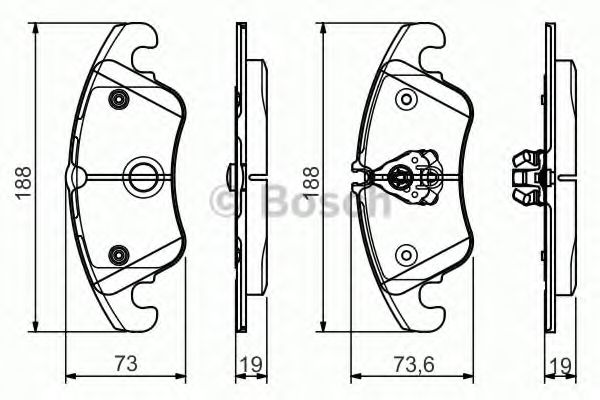 Колодки тормпер BOSCH 0986495110