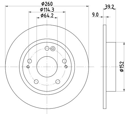 Диск тормозной | зад | NISSHINBO ND8049K