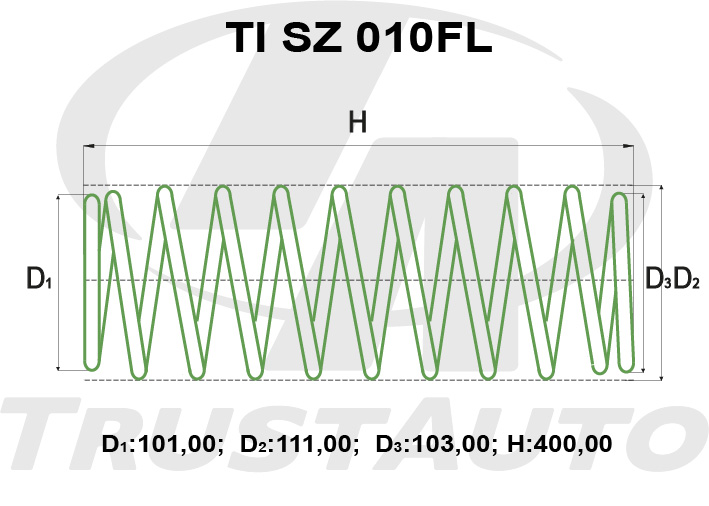 Пружина для лифтинга + 50 мм - (TI) TI SZ 010FL TRUSTAUTO TISZ010FL