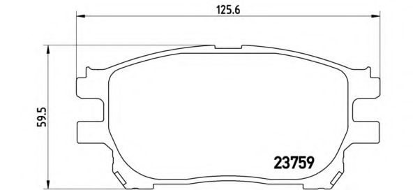 Комплект тормозных колодок дисковый тормоз BREMBO P83070