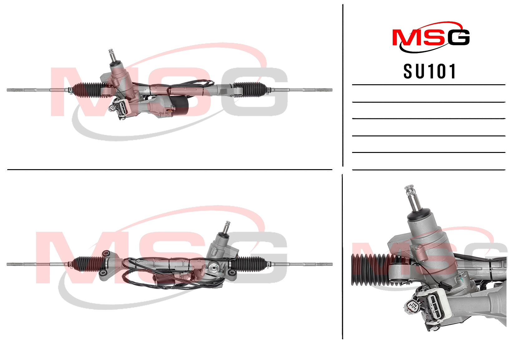 Новая рулевая рейка Subaru Forester 2007- Subaru Impreza / WRX 2007- MSG SU101