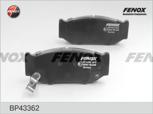 Комплект дисковых тормозных колодок FENOX BP43362