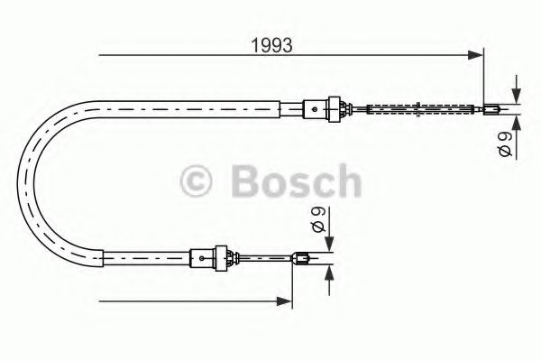 Трос стояночная тормозная система BOSCH 1987482233