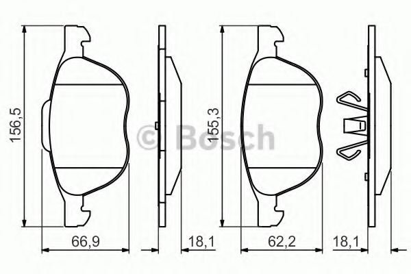 Колодки тормпер BOSCH 0986495215