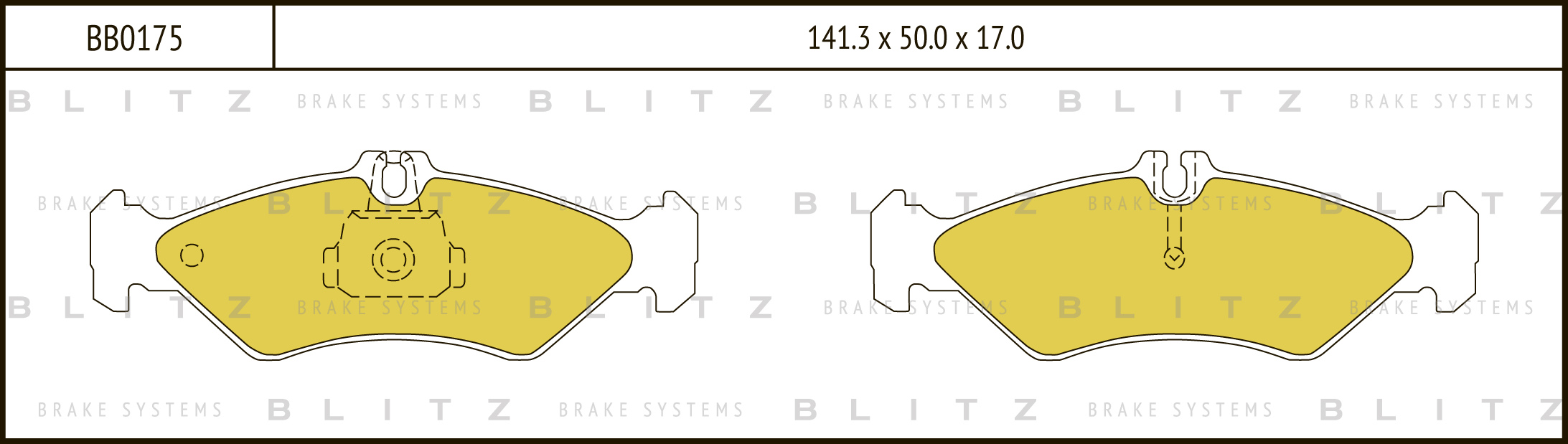 Колодки тормозные дисковые задние BLITZ BB0175