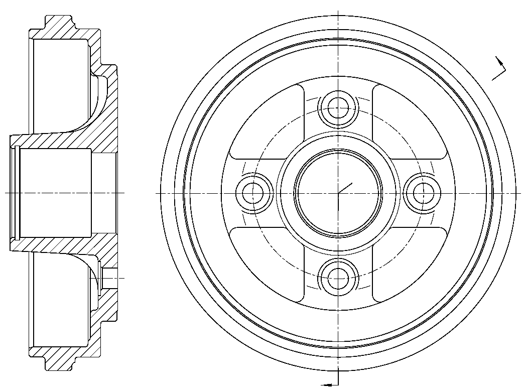 Барабан тормозной   GD-06484 (не ABS) G-BRAKE GD06484