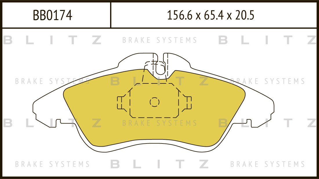 Колодки тормозные дисковые передние BLITZ BB0174