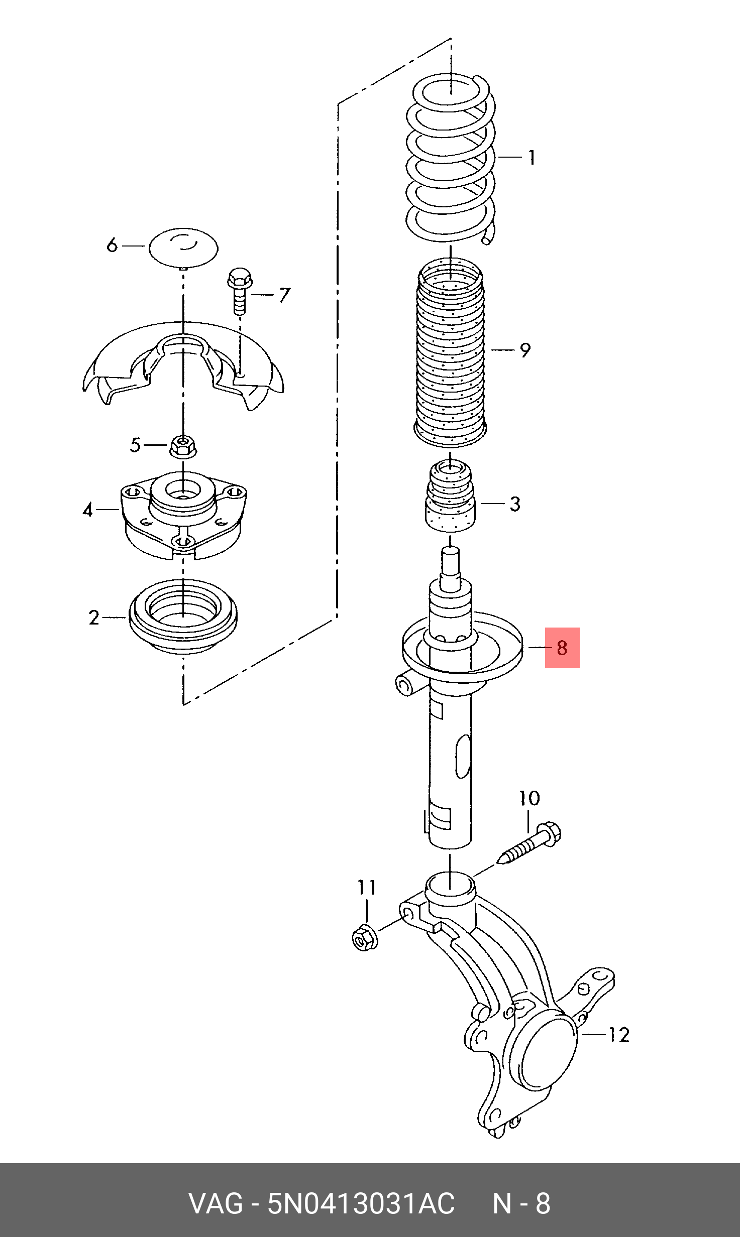 Амортизато VAG 5N0413031AC