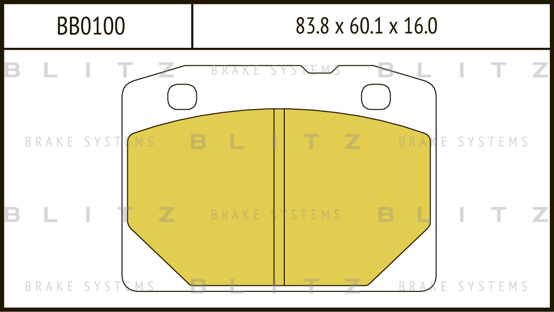 Колодки тормозные дисковые передние BLITZ BB0100