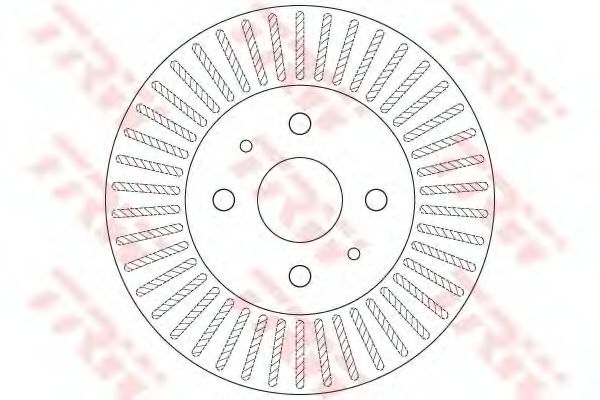Диск тормозной передний TRW DF6407
