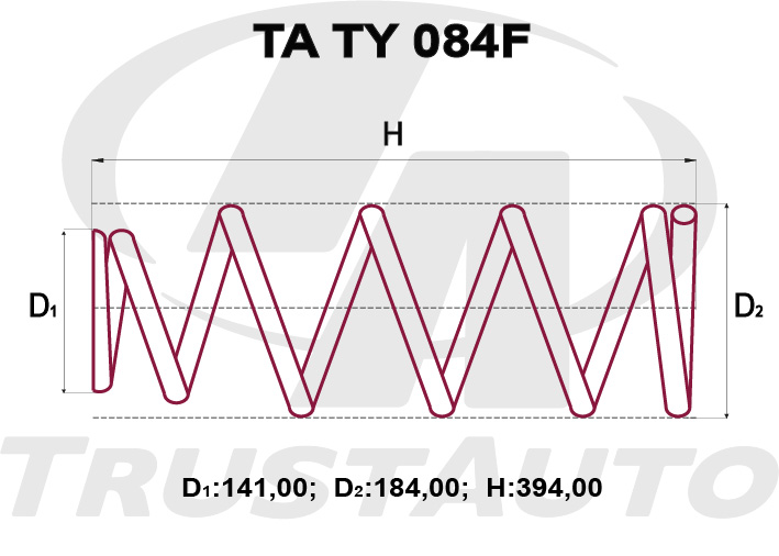 Пружина ходовой части TRUSTAUTO TATY084F