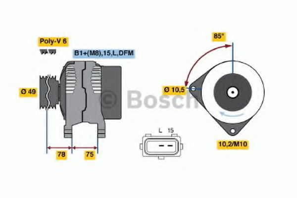 Генератор 14 120 BOSCH 0986041810