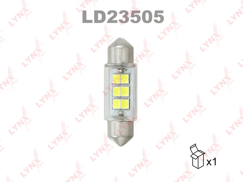 Лампа светодиодная LED C5W T11x35 24V SV85-8 SMDx6 6900K HCV LYNXAUTO LD23505