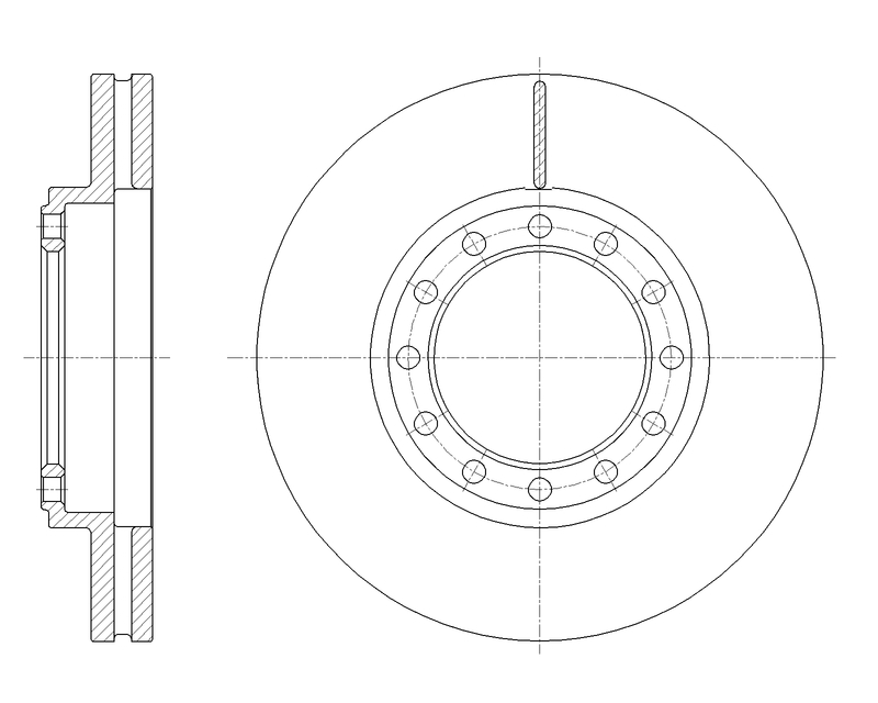 Диск тормозной вентилируемый G-BRAKE GR21033