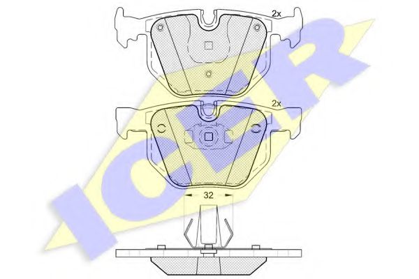 181685_ Колодки Дисковые Задние  Bmw E65/E66 35I/30D 01   Icer а ICER 181685