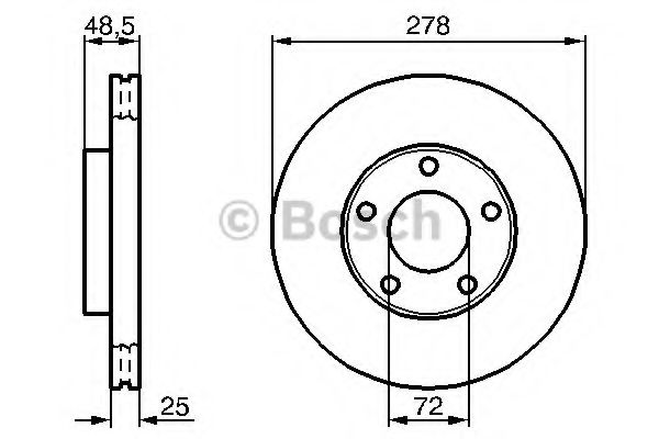 Тормозной диск BOSCH 0986479179