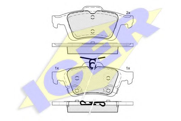 Колодки тормозные дисковые ICER 182106