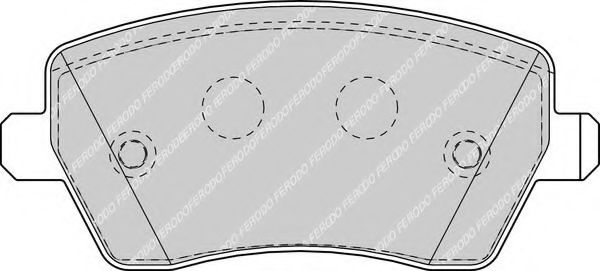 Комплект дисковых тормозных колодок FERODO FDB1617