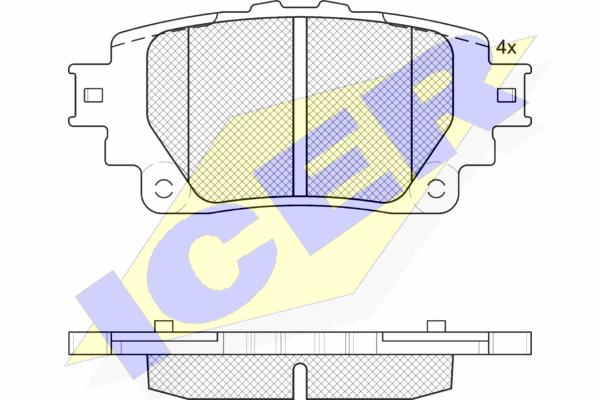 КОЛОДКИ ТОРМОЗНЫЕ ICER 182376