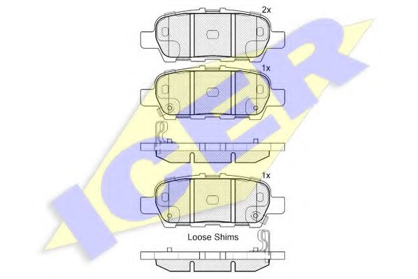Колодки тормзад ICER 181901203