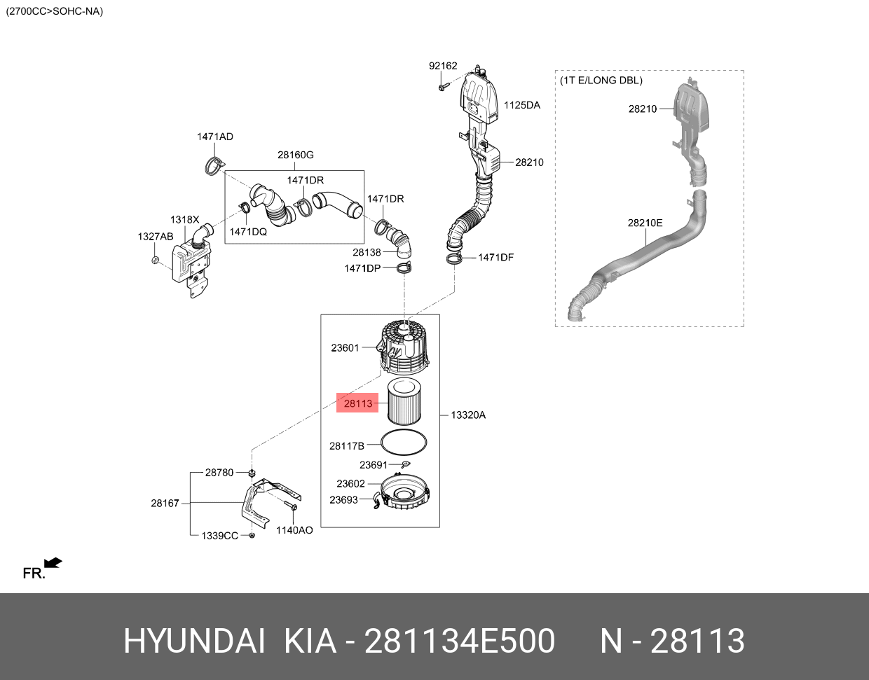 Фильтр воздушный HYUNDAI-KIA 281134E500