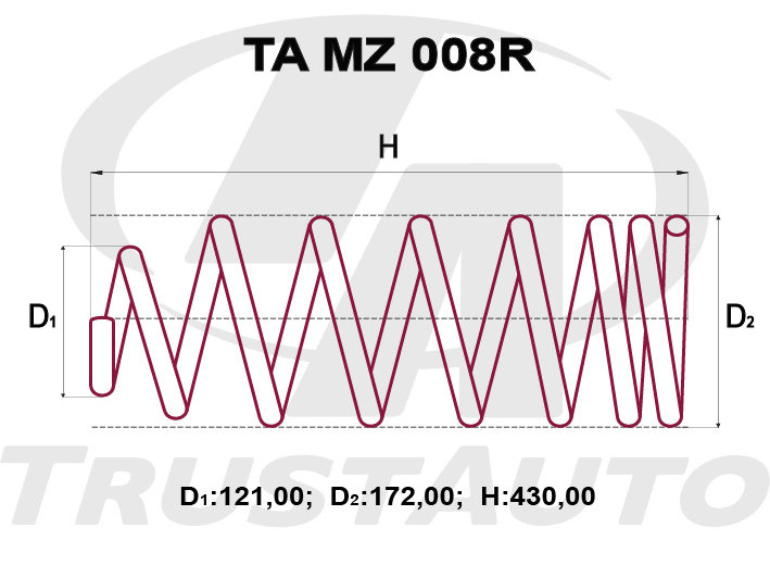 ПРУЖИНА ПОДВЕСКИ TRUSTAUTO TAMZ008R