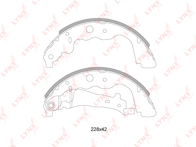 BS-6304 КОЛОДКИ ТОРМОЗНЫЕ ЗАДНИЕ LADA LARGUS 12 LYNXAUTO BS6304