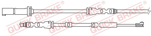 Датчик износа тормозных колодок передн BMW: X3 (F25) All models 0910- QUICK-BRAKE WS0303A