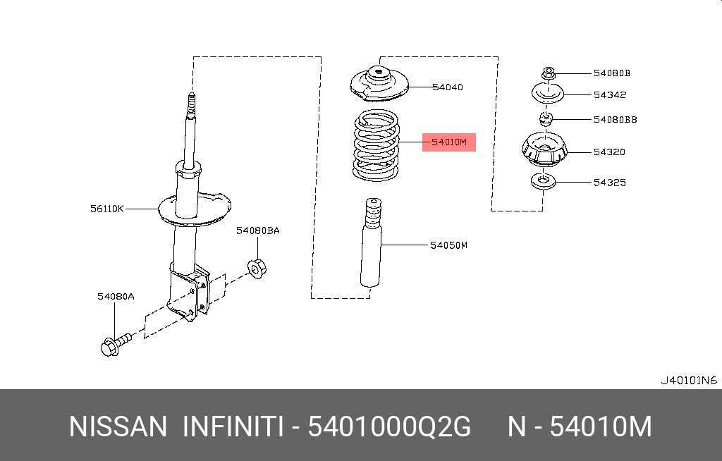 ПРУЖИНА ПОДВЕСКИ NISSAN 5401000Q2G