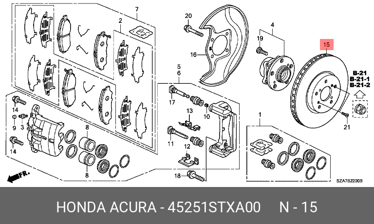 Диск тормозной | перед | HONDA 45251STXA00