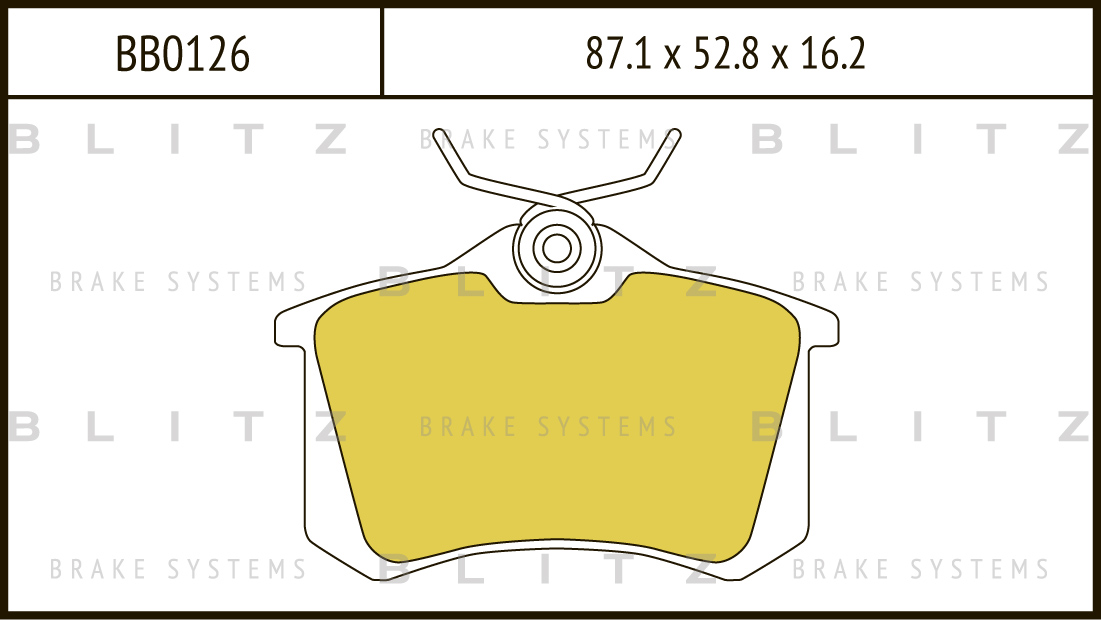 Колодки тормозные дисковые задние BLITZ BB0126