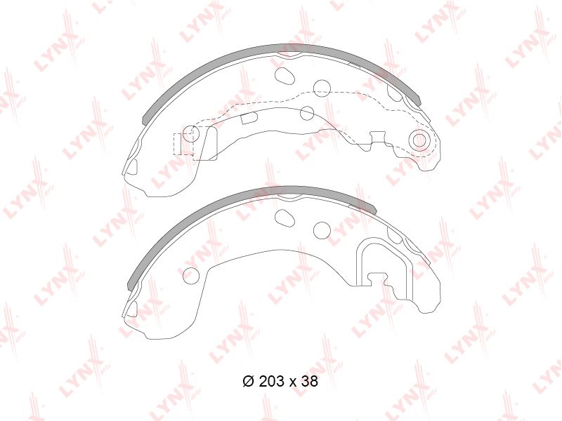 Колодки Тормозные Барабанные LYNXauto арт BS5717 LYNXAUTO BS5717