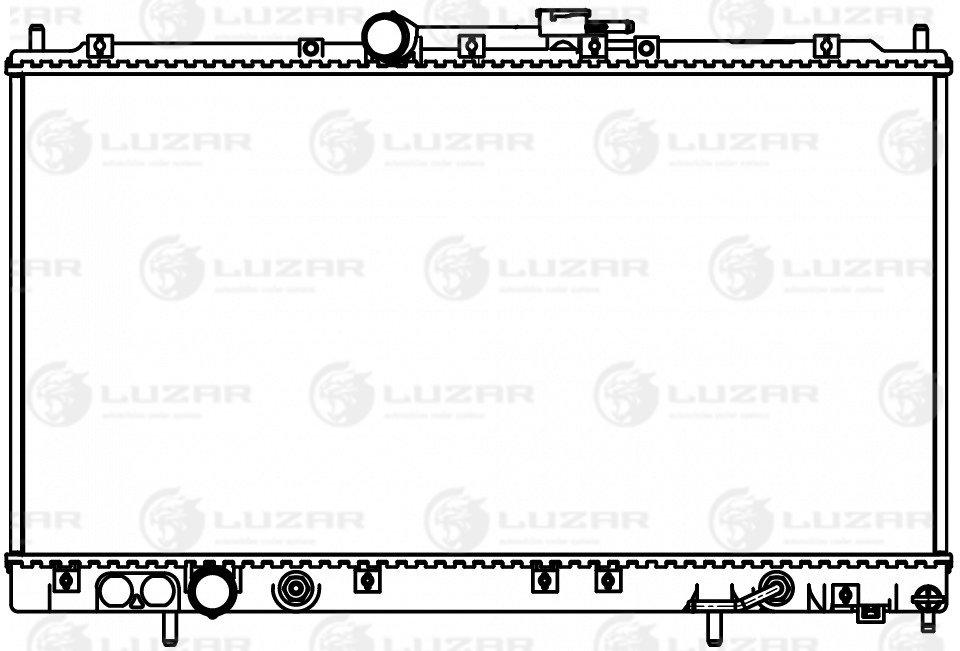 Радиатор охл для а/м Mitsubishi Galant (96-) 20i/24i/25i AT (LRc 11120) LUZAR LRC11120