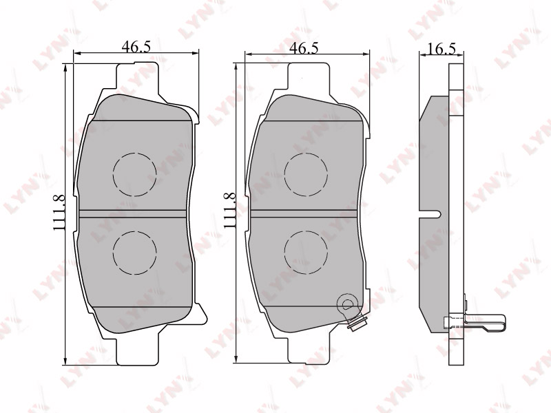 Комплект тормозных колодок дисковый тормоз LYNXAUTO BD7519